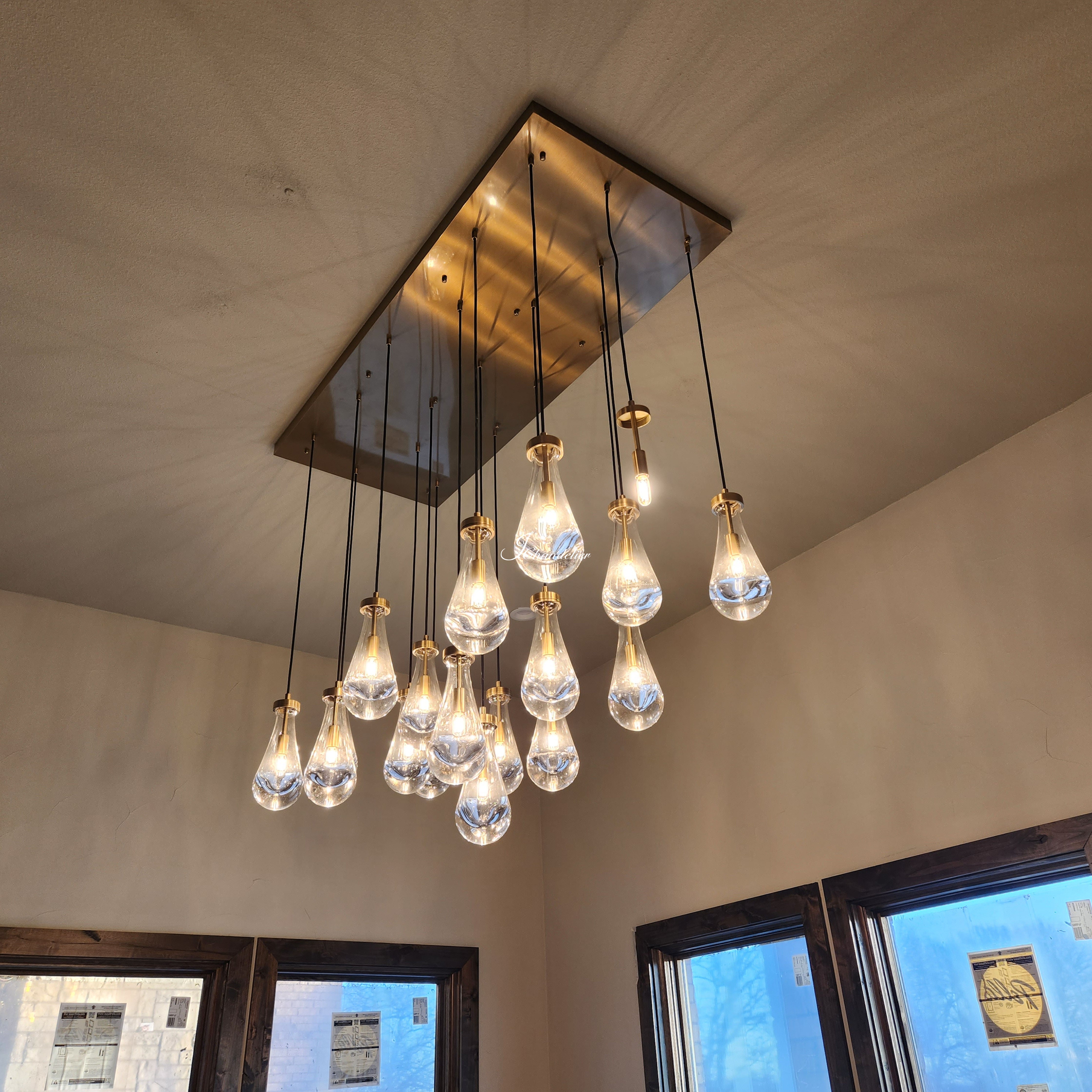 Raindrops Rectangle Chandelier
