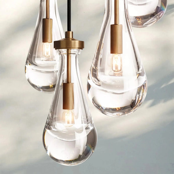 Raindrop Round Chandelier Modern Luxury Glass Chandelier For Living Room-