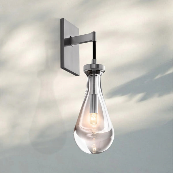 Raindrop Sconce Rod & Cord-wall sconce for bedroom,wall sconce for dining room,wall sconce for stairways,wall sconce for foyer,wall sconce for bathrooms,wall sconce for kitchen,wall sconce for living room-Satin Nickel-Cord-Arialamps