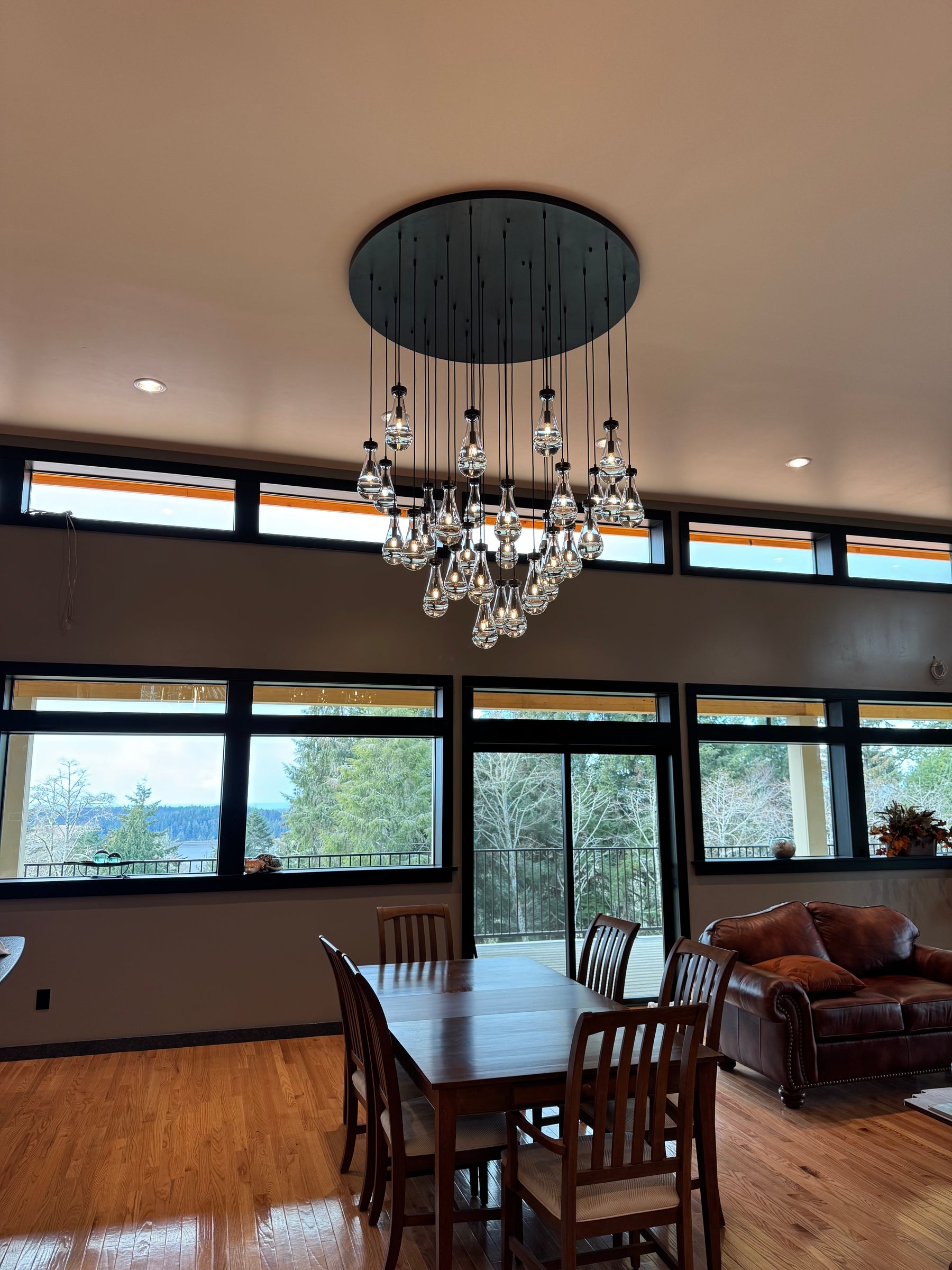 Raindrop Round Modern Chandelier Light