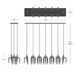 Ranti Linear Chandelier - Arialamps