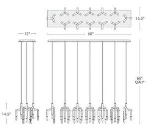 Ranti Linear Chandelier - Arialamps
