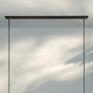 Ravalla Linear Milk Glass Chandelier 59'' 71'' - Arialamps