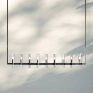 Ravella Glass Linear Chandelier-71''-Bronze-