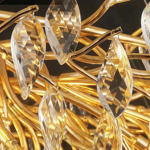 Renata Polyhedral Crystal Branch Chandelier-Branch chandelier-Arialamps