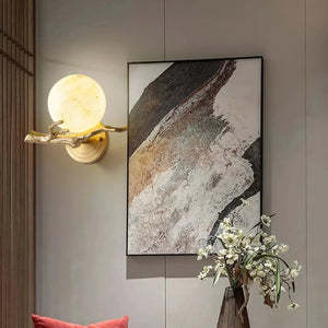 Retro Twigs Alabaster Wall Lamp - Arialamps