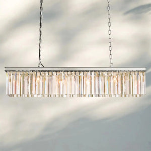 Rhyth Rectangular Chandelier 49‘’ 60‘’-49‘’-Nickel-
