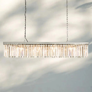 Rhyth Rectangular Chandelier 49‘’ 60‘’-60‘’-Nickel-