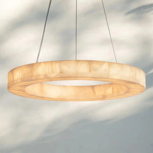 Rivaga Calcite lueur Round Chandelier 31"40"60"-