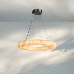 Rivaga Calcite lueur Round Chandelier 31"40"60"-31“D-Matte Black-