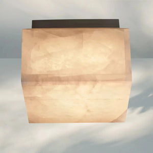 Rivaga Calcite Square Flushmount 6" 10" 14"-6" Sq-Matte Black-