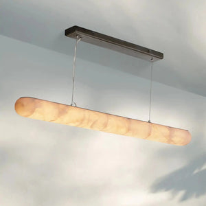 Rivaga Lisse Alabaster Linear Chandelier 60" 80"-