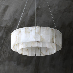 Rock Alabaster Chandelier 23.6" 31.4"-Arialamps