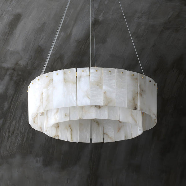 Rock Alabaster Chandelier 23.6" 31.4"-Arialamps