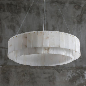 Rock Alabaster Chandelier 23.6" 31.4"-Arialamps