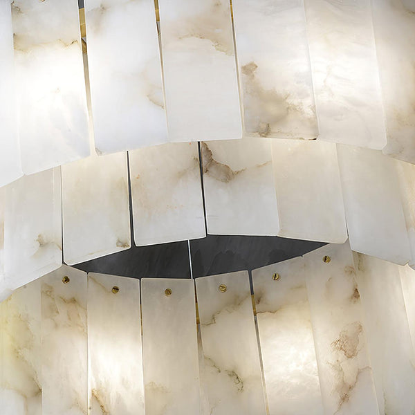 Rock Alabaster Chandelier 23.6" 31.4"-Arialamps