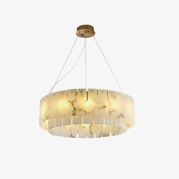 Rock Alabaster Chandelier 23.6" 31.4"-Arialamps