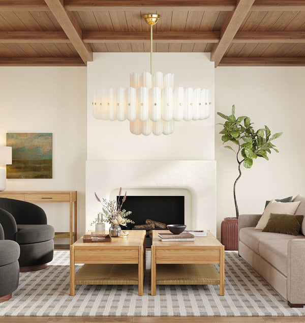 Lorna LED Double Tier Chandelier 25" 35" 46"