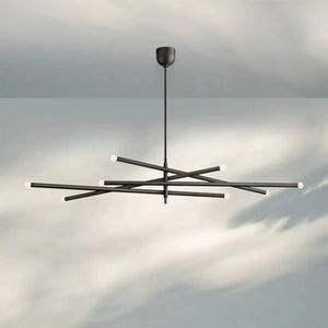 Roussea Grande 8/10-Light Articulating Chandelier-8-Light-Bronze-Etched crystal Orb