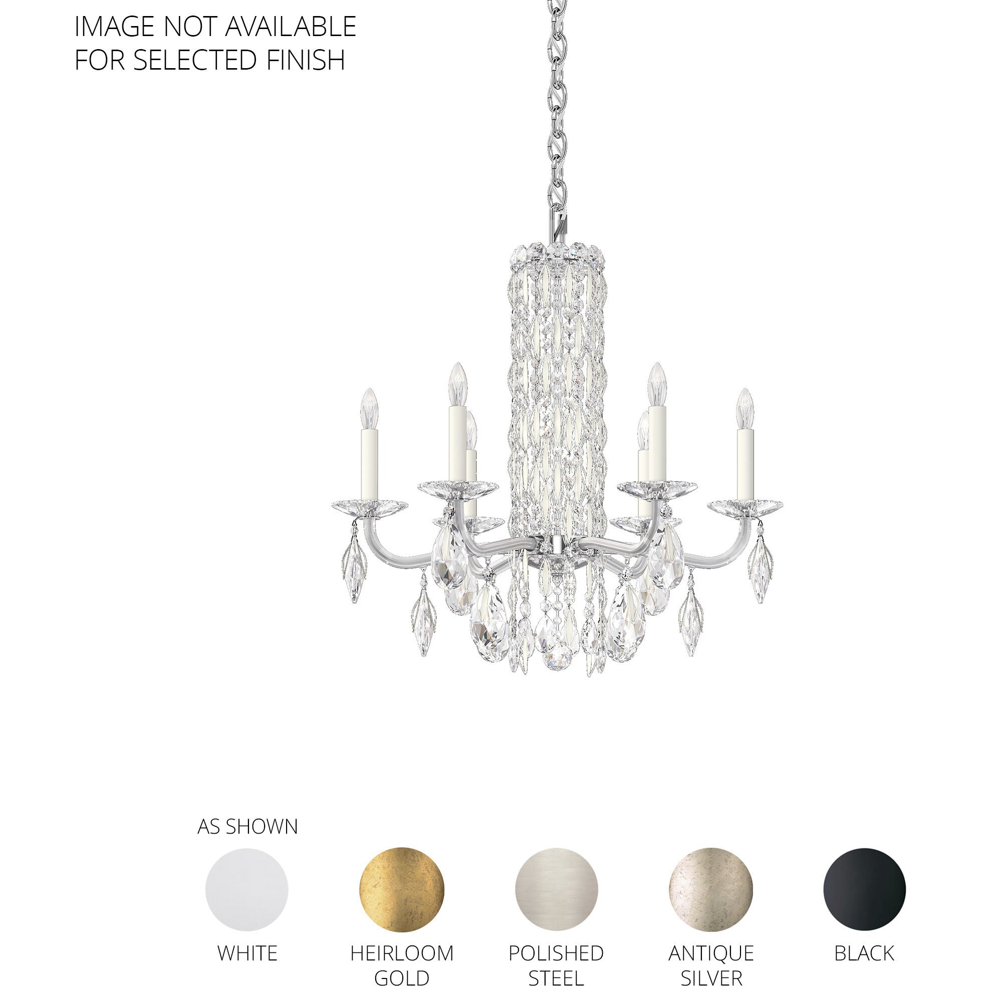 Siena 6-light Crystal Chandelier 24"