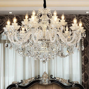 Rustic Antique European Candle Crystal Chandelier Popular Farmhouse Ceiling Light Fixture For Living Room - Arialamps