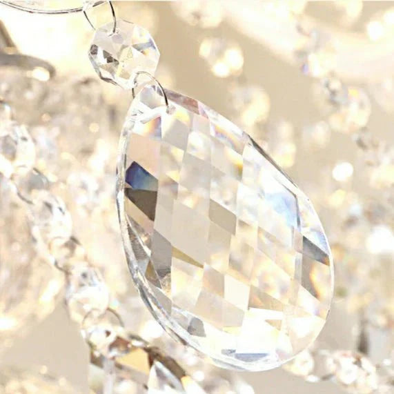 Rustic Antique European Candle Crystal Chandelier Popular Farmhouse Ceiling Light Fixture For Living Room - Arialamps