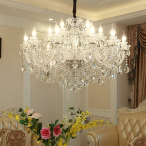 Rustic Antique European Candle Crystal Chandelier Popular Farmhouse Ceiling Light Fixture For Living Room - Arialamps