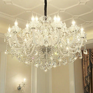 Rustic Antique European Candle Crystal Chandelier Popular Farmhouse Ceiling Light Fixture For Living Room - Arialamps