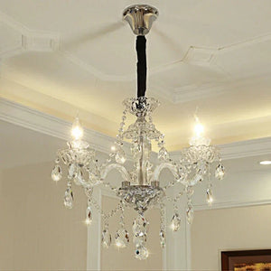 Rustic Antique European Candle Crystal Chandelier Popular Farmhouse Ceiling Light Fixture For Living Room - Arialamps