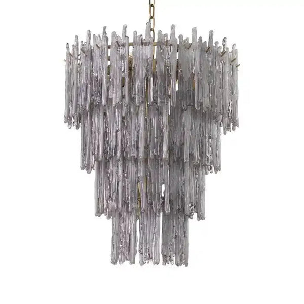 Saint Roch Modern Glass Chandelier Brass & Glass - Arialamps