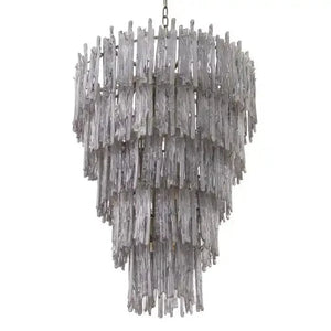 Saint Roch Modern Glass Chandelier Brass & Glass - Arialamps