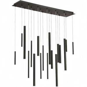 Santana Modern Linear Multi Light Pendant for Kitchen Island-42"L x 10"W x 1.25"H-Black-
