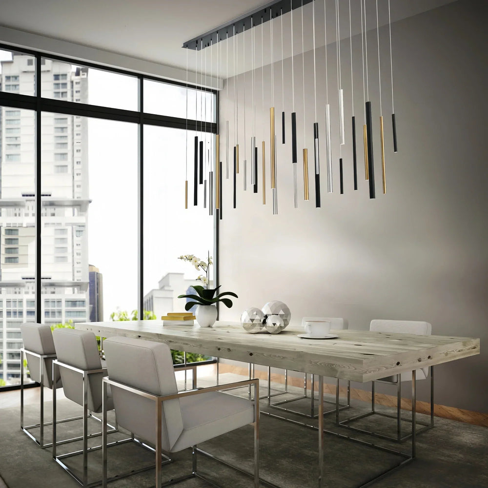 Santana Modern Linear Multi Light Pendant for Kitchen Island-