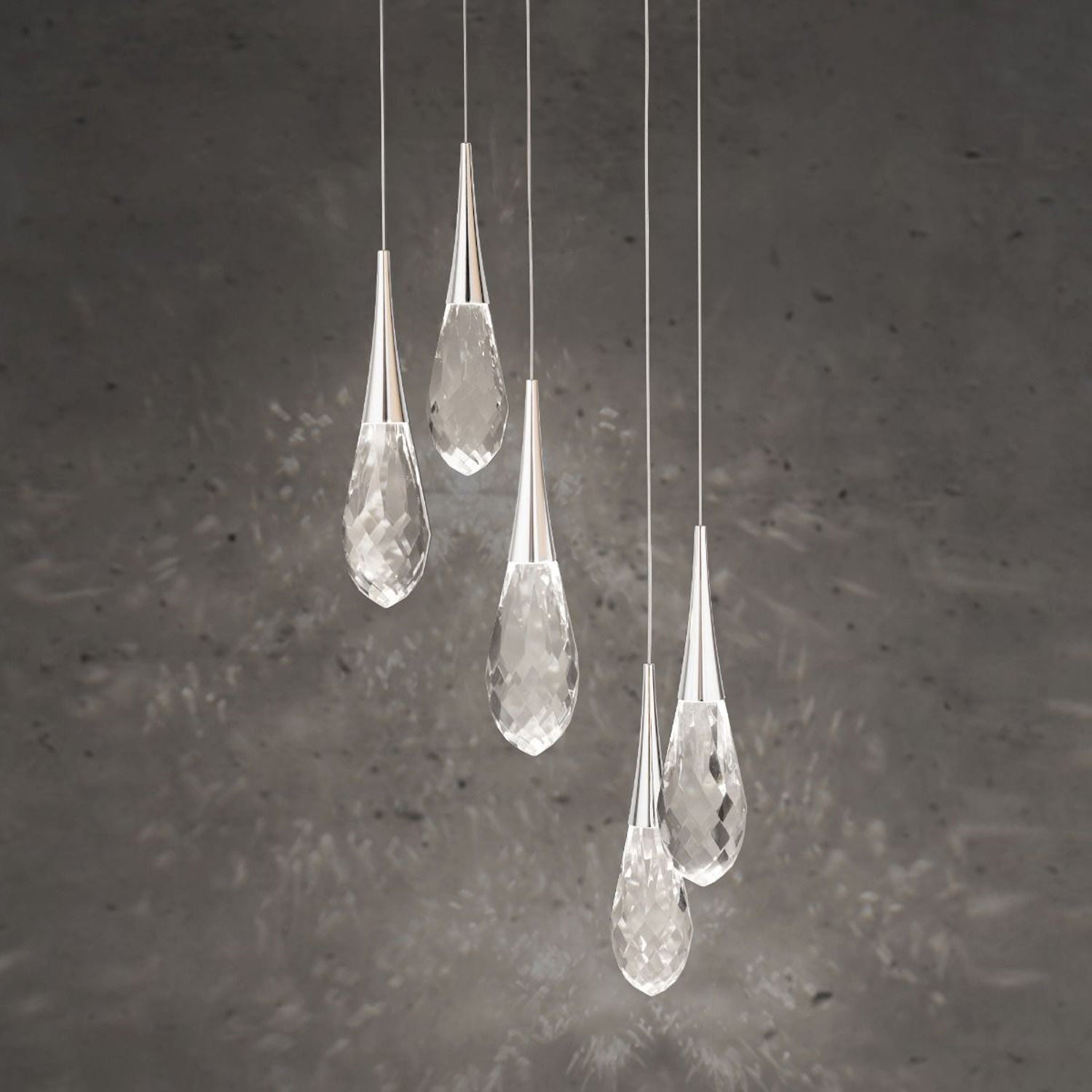 Hibiscus LED Multi Light Pendant Light in Detail.