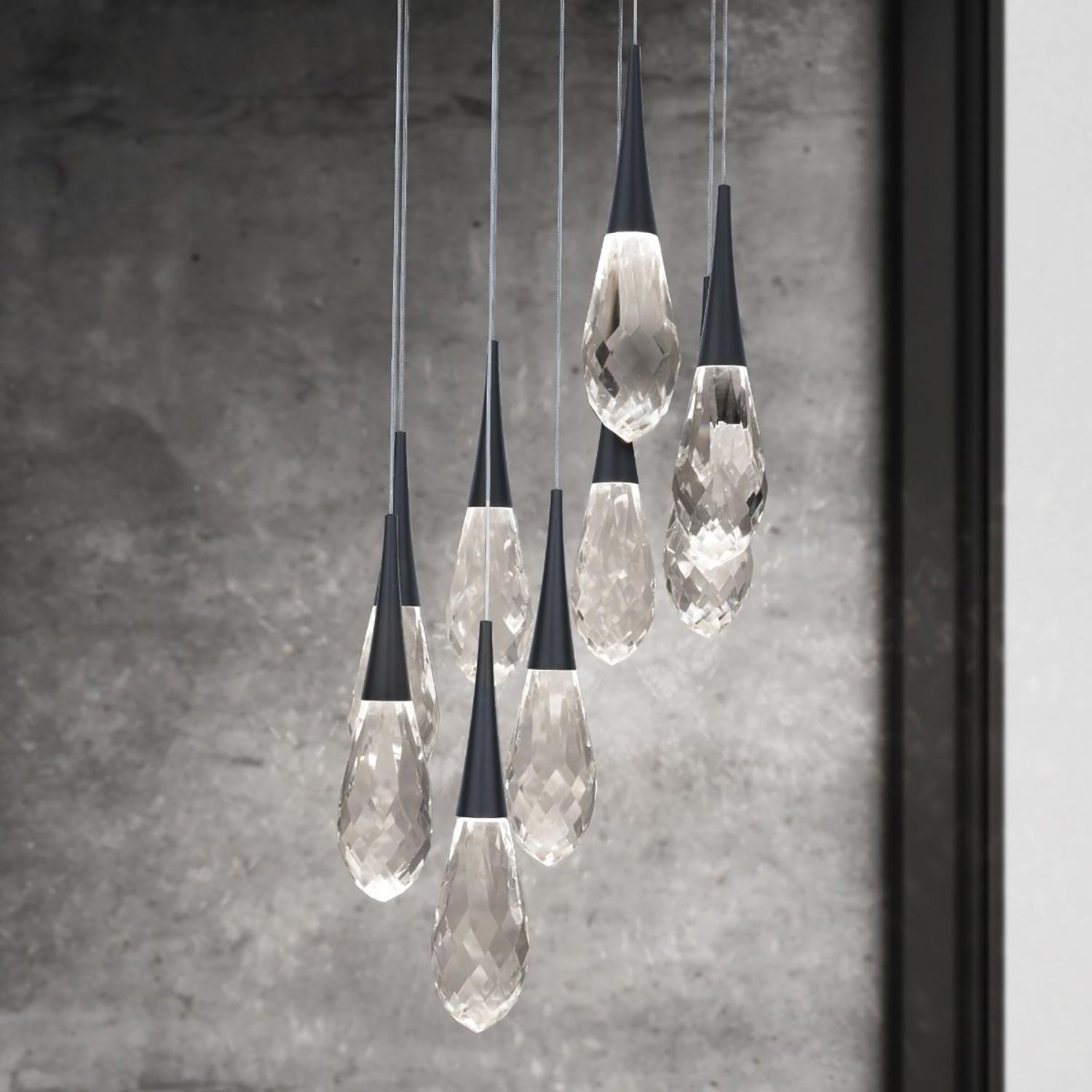 Hibiscus LED Multi Light Pendant Light in Detail.