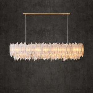 Selenite Layer Rectangular Chandelier - Arialamps