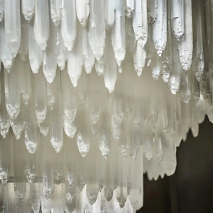 Selenite Layer Rectangular Chandelier - Arialamps