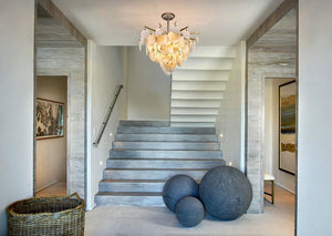 Serenity 1 Light Pendant Large - Gold Leaf W Polished Stainless