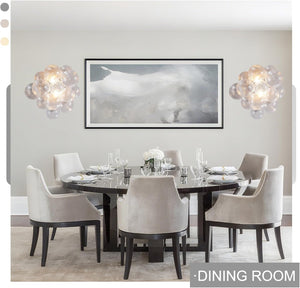 Silver 16.9" Swirl Glass Wall Sconce with E12 LED Bulbs