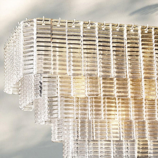 Sirena Glass Rectangular Chandelier 59"-