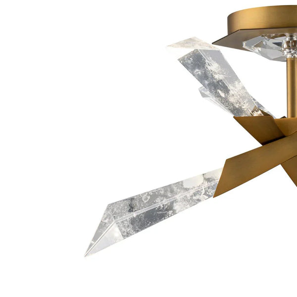 Solitude LED Semi Flush Mount Ceiling Light - Arialamps