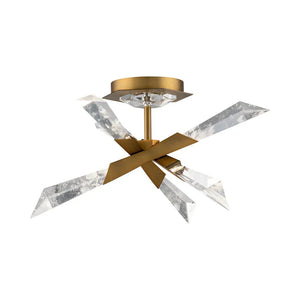 Solitude LED Semi Flush Mount Ceiling Light - Arialamps