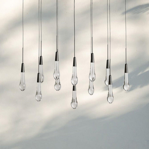 Solitaire Linear Chandelier 37"50"70"87"87"120"-37‘’-Bronze-