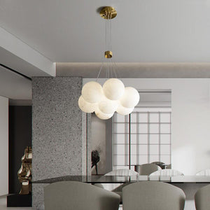 Sophie Modern Alabaster Ball Pendant Light, Dining Room Light Chandelier Kevin Studio Inc