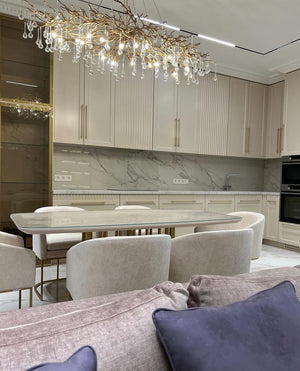 Stunning Tree Branch Crystal Chandelier with Clear Teardrop-shaped for Living/Dining Room-Chandeliers-Arialamps