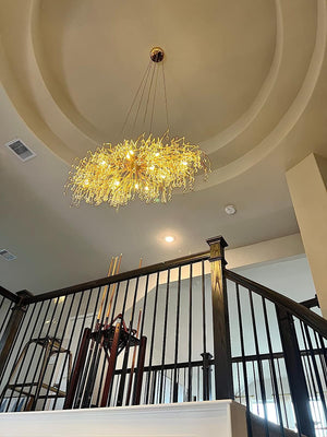 Stunning Tree Branch Crystal Chandelier with Clear Teardrop-shaped for Living/Dining Room-Chandeliers-Arialamps