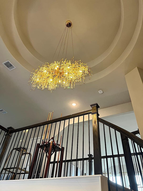 Stunning Tree Branch Crystal Chandelier with Clear Teardrop-shaped for Living/Dining Room-Chandeliers-Arialamps