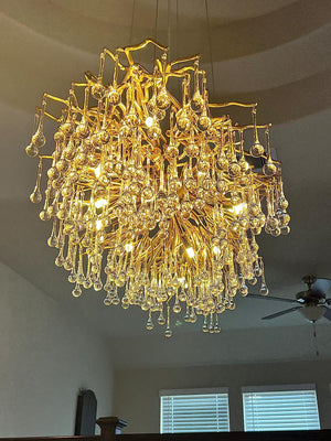 Stunning Tree Branch Crystal Chandelier with Clear Teardrop-shaped for Living/Dining Room-Chandeliers-Arialamps