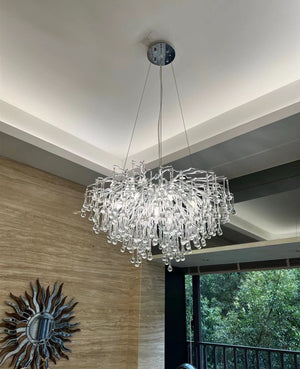 Stunning Tree Branch Crystal Chandelier with Clear Teardrop-shaped for Living/Dining Room-Chandeliers-Arialamps