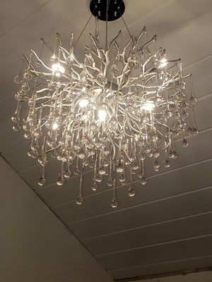 Stunning Tree Branch Crystal Chandelier with Clear Teardrop-shaped for Living/Dining Room-Chandeliers-Arialamps